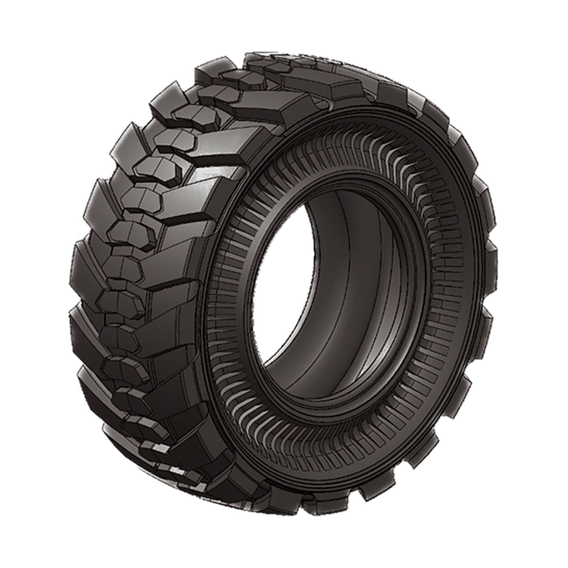 12-16.5CW12PRFGalileoSKIDCUPRight2"OffsetAirlessWheelAssemblyR-4(Tire&Wheel)